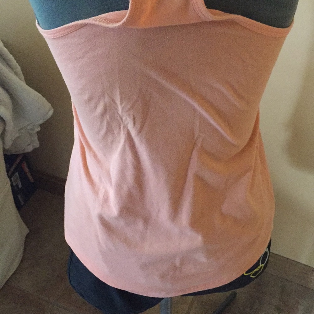 MuscleBox Razor Back Athletic Tee Orange Cream - Picture 4 of 8